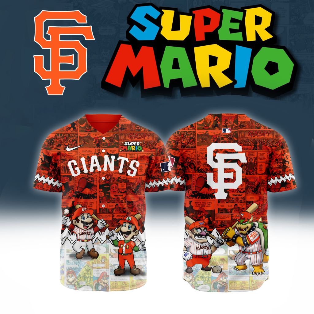 Premium Mlb San Francisco Giants X Super Mario Custom Baseball Jersey