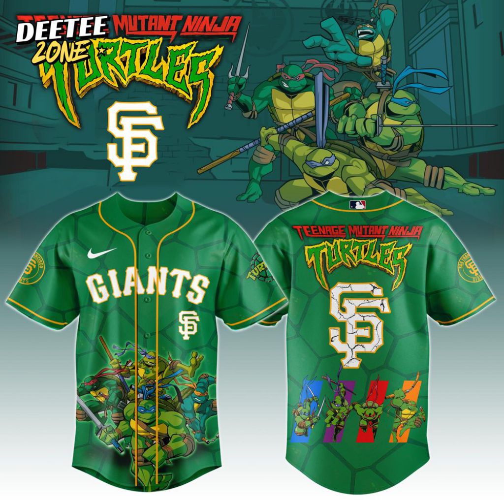 Premium Mlb San Francisco Giants X Teenage Mutant Ninja Turtles Custom Baseball Jersey