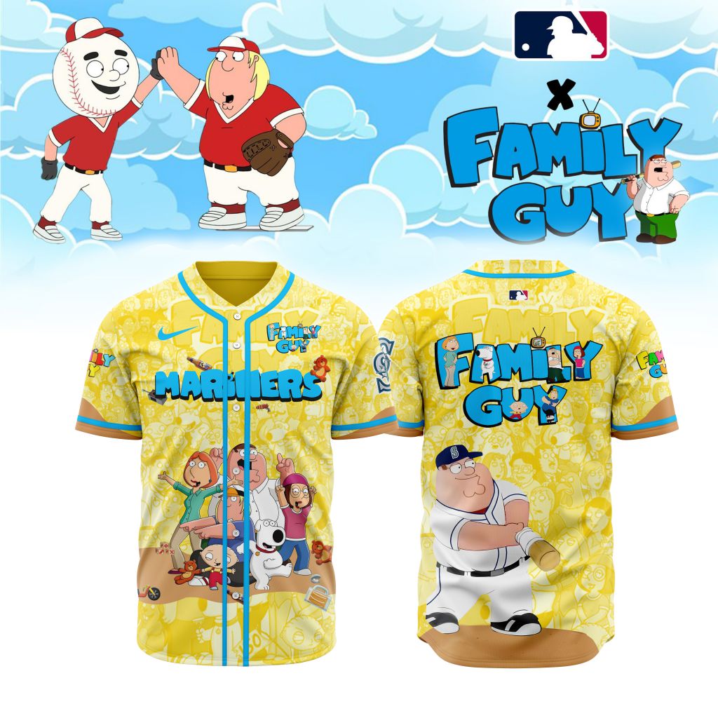 Premium Mlb Seattle Mariners X Family Guy Custom Baseball Jersey