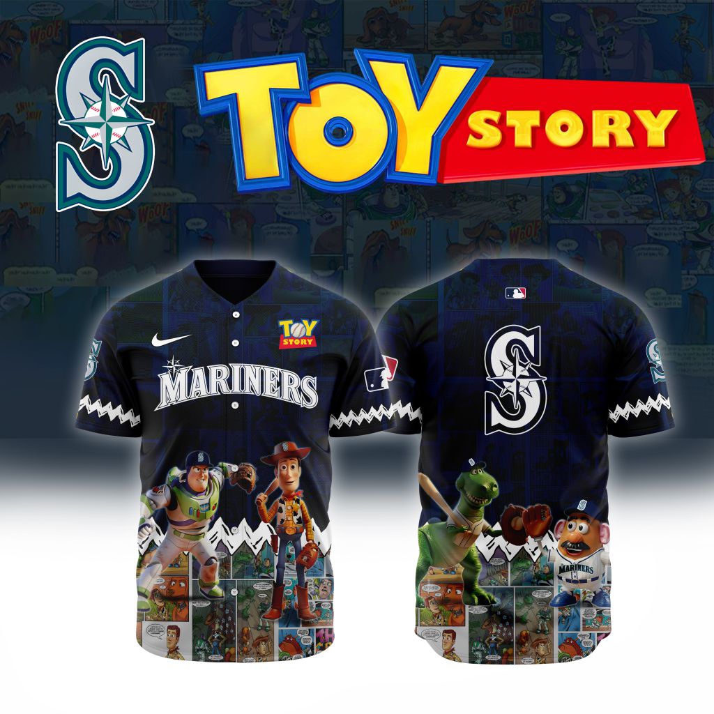 Premium Mlb Seattle Mariners X Toy Story Custom Baseball Jersey