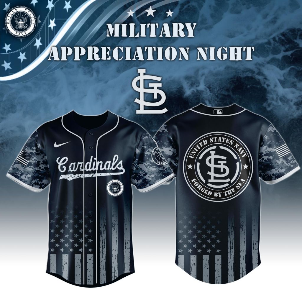 Premium Mlb St. Louis Cardinals Navy Military Appreciation Custom Baseball Jersey