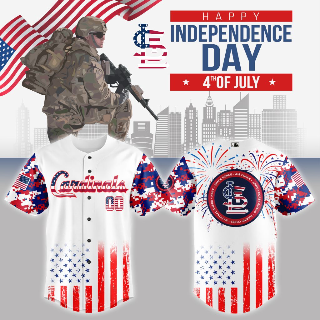 Premium Mlb St. Louis Cardinals Special The 4th Of July Military Custom Baseball Jersey