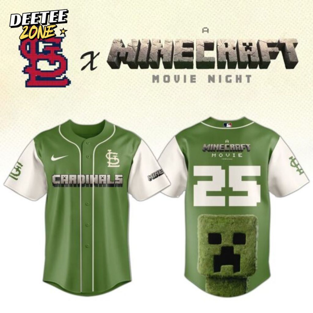 Premium Mlb St. Louis Cardinals X A Minecraft Movie Custom Baseball Jersey