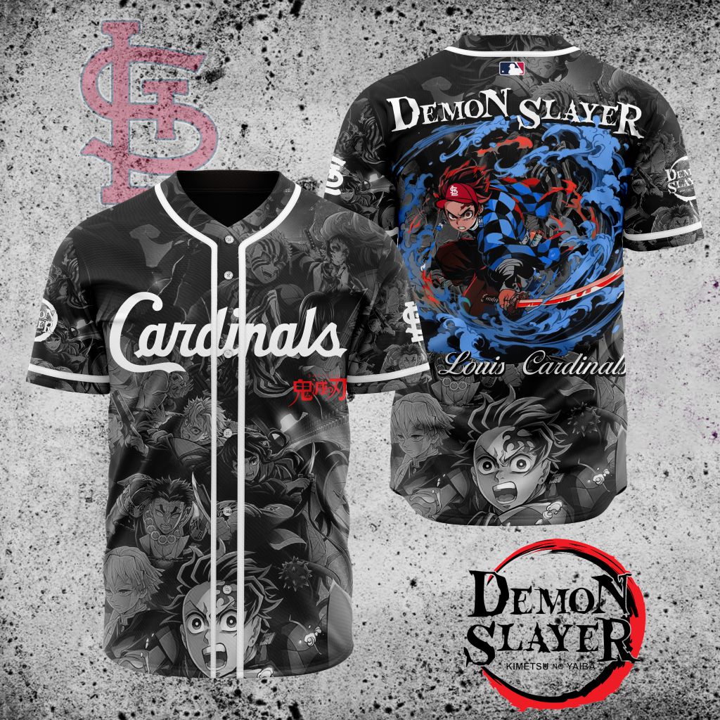 Premium Mlb St. Louis Cardinals X Demon Slayer Custom Baseball Jersey