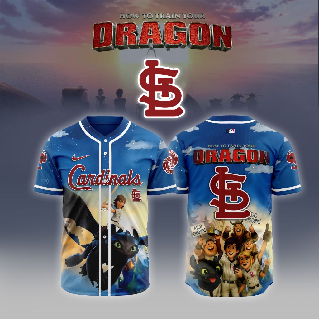 Premium Mlb St. Louis Cardinals X How To Train Your Dragon Custom Baseball Jersey