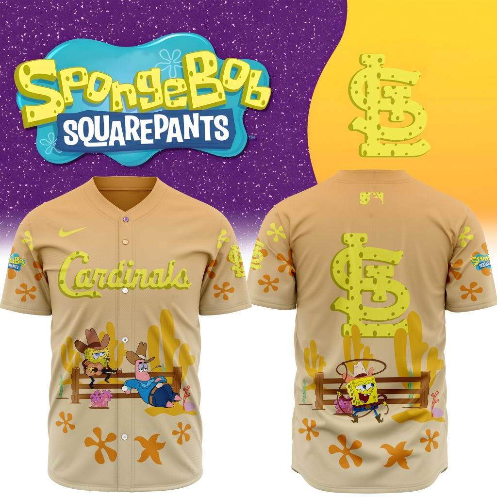 Premium Mlb St. Louis Cardinals X Spongebob Squarepants Special Custom Baseball Jersey