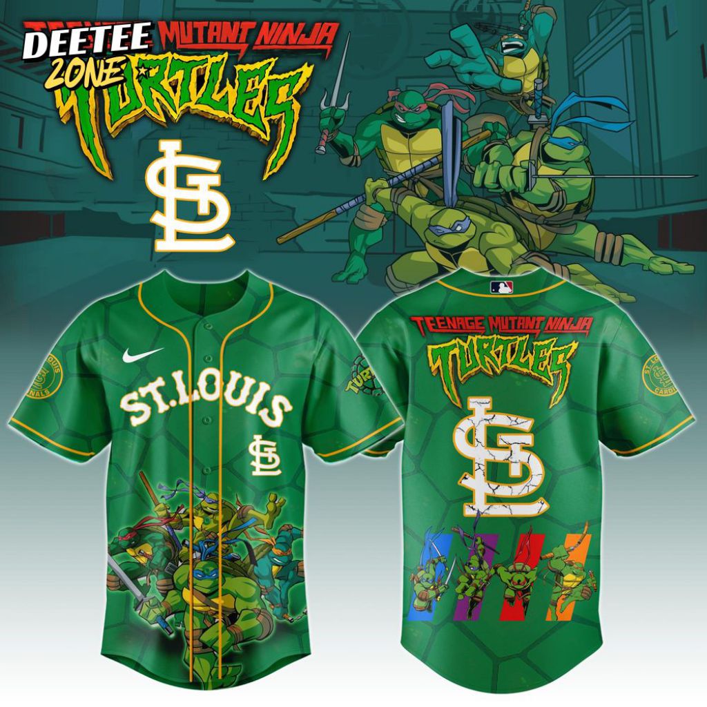 Premium Mlb St. Louis Cardinals X Teenage Mutant Ninja Turtles Custom Baseball Jersey