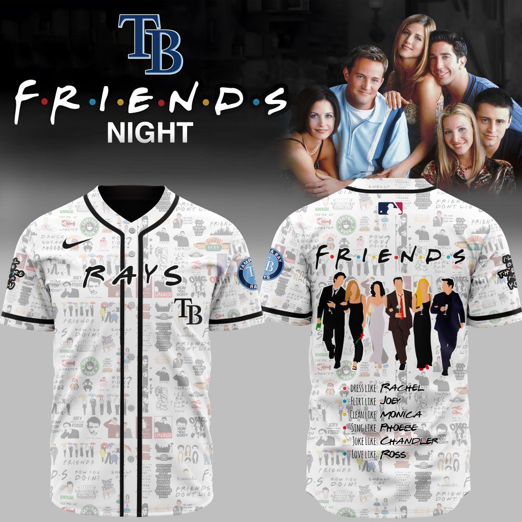 Premium Mlb Tampa Bay Rays X Friends Custom Baseball Jersey