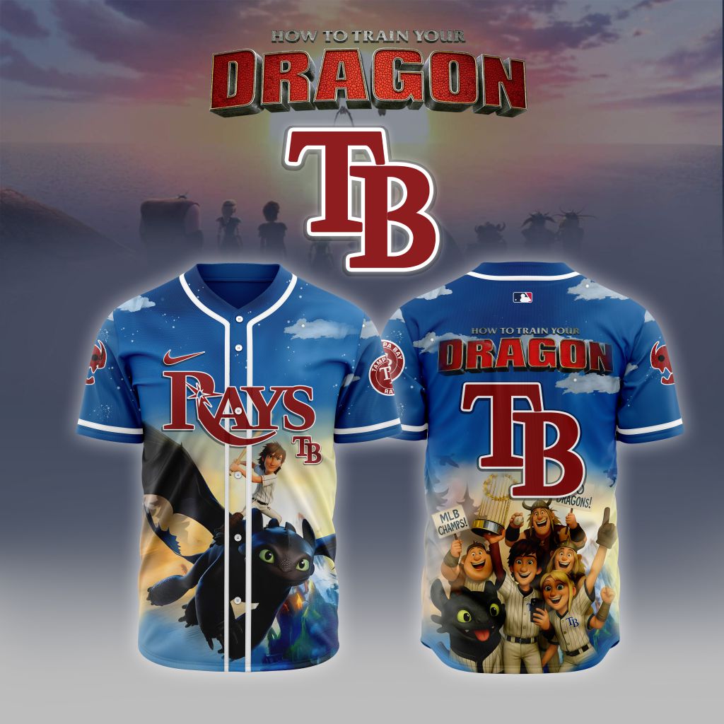 Premium Mlb Tampa Bay Rays X How To Train Your Dragon Custom Baseball Jersey