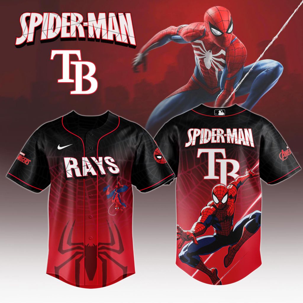 Premium Mlb Tampa Bay Rays X Spider-man Custom Baseball Jersey