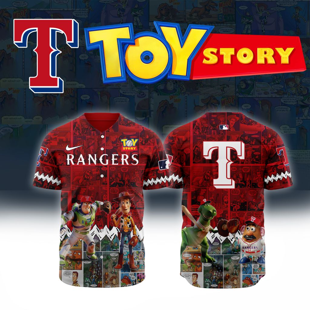 Premium Mlb Texas Rangers X Toy Story Custom Baseball Jersey