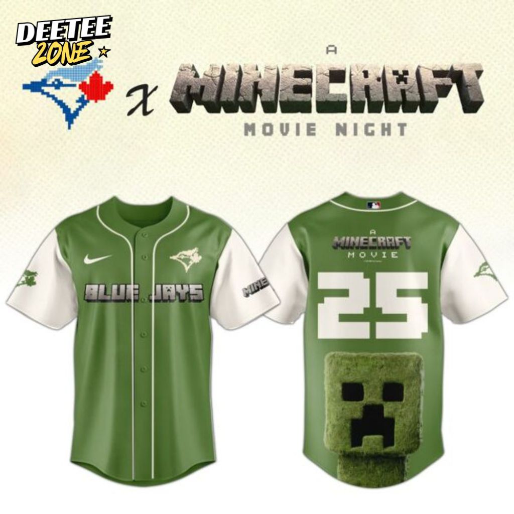 Premium Mlb Toronto Blue Jays X A Minecraft Movie Custom Baseball Jersey