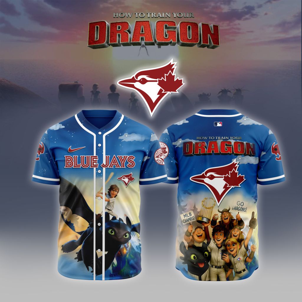 Premium Mlb Toronto Blue Jays X How To Train Your Dragon Custom Baseball Jersey