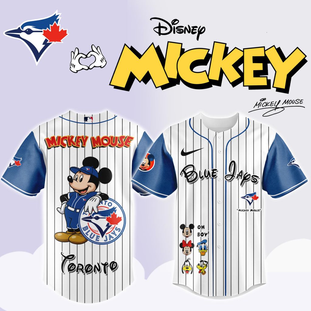 Premium Mlb Toronto Blue Jays X Mickey Mouse And Friends Custom Baseball Jersey
