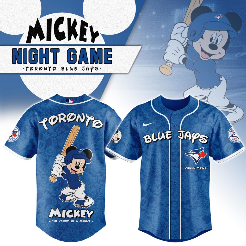 Premium Mlb Toronto Blue Jays X Mickey Mouse Custom Baseball Jersey