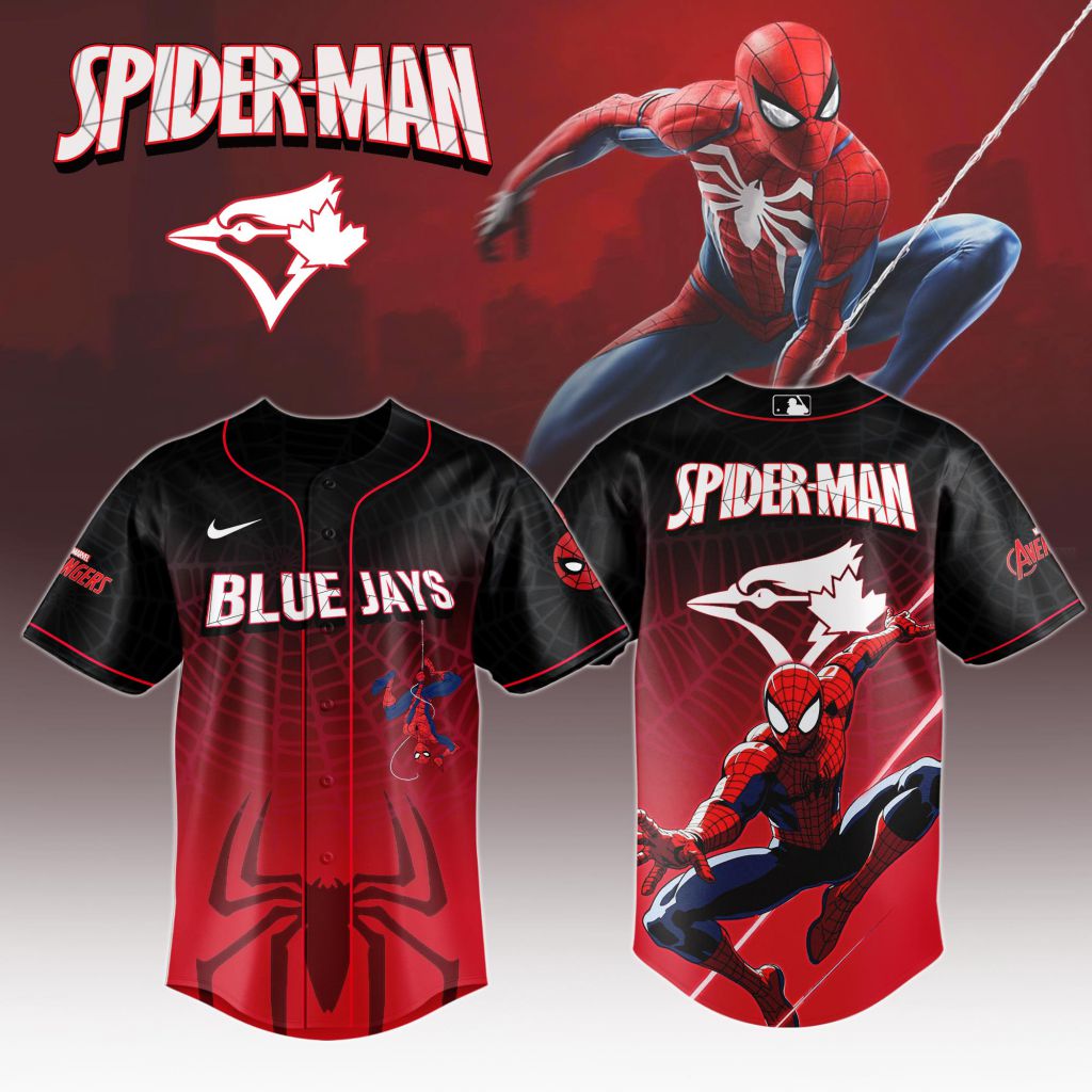Premium Mlb Toronto Blue Jays X Spider-man Custom Baseball Jersey