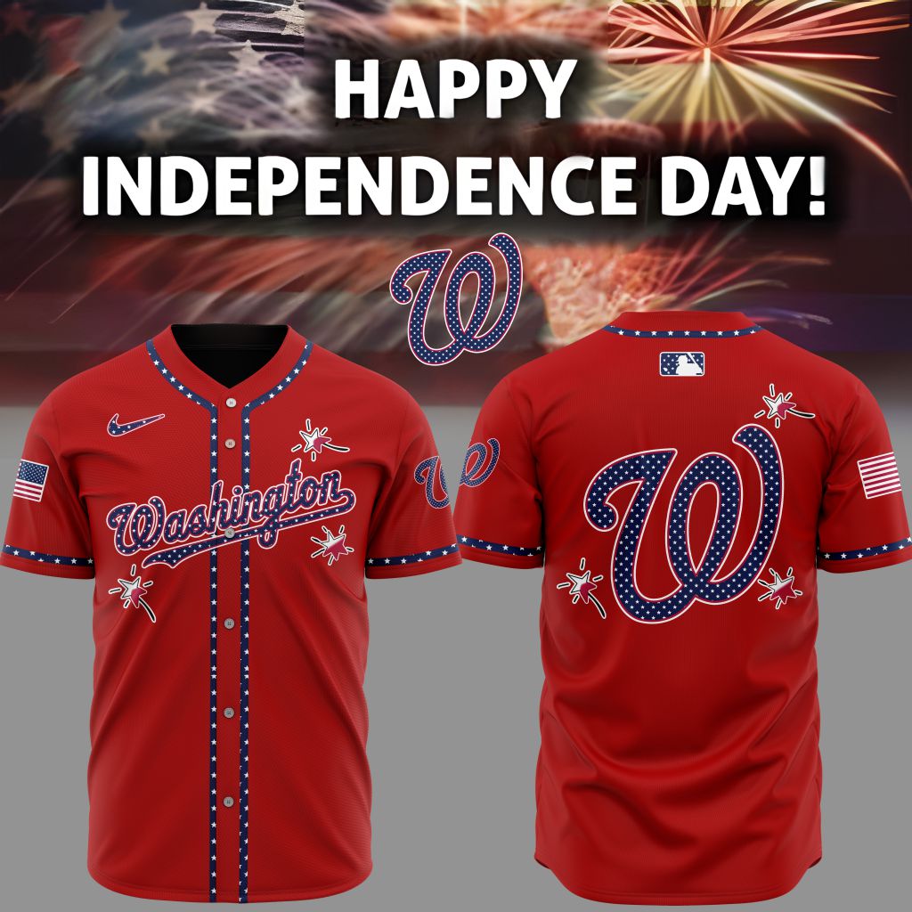 Premium Mlb Washington Nationals Happy Independence Day Custom Baseball Jersey