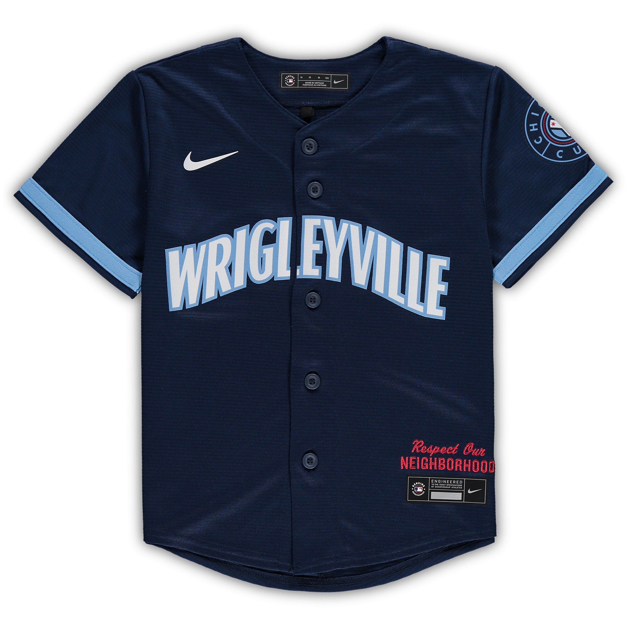 Alternative view of Preschool Chicago Cubs Navy MLB City Connect Team Baseball Jersey