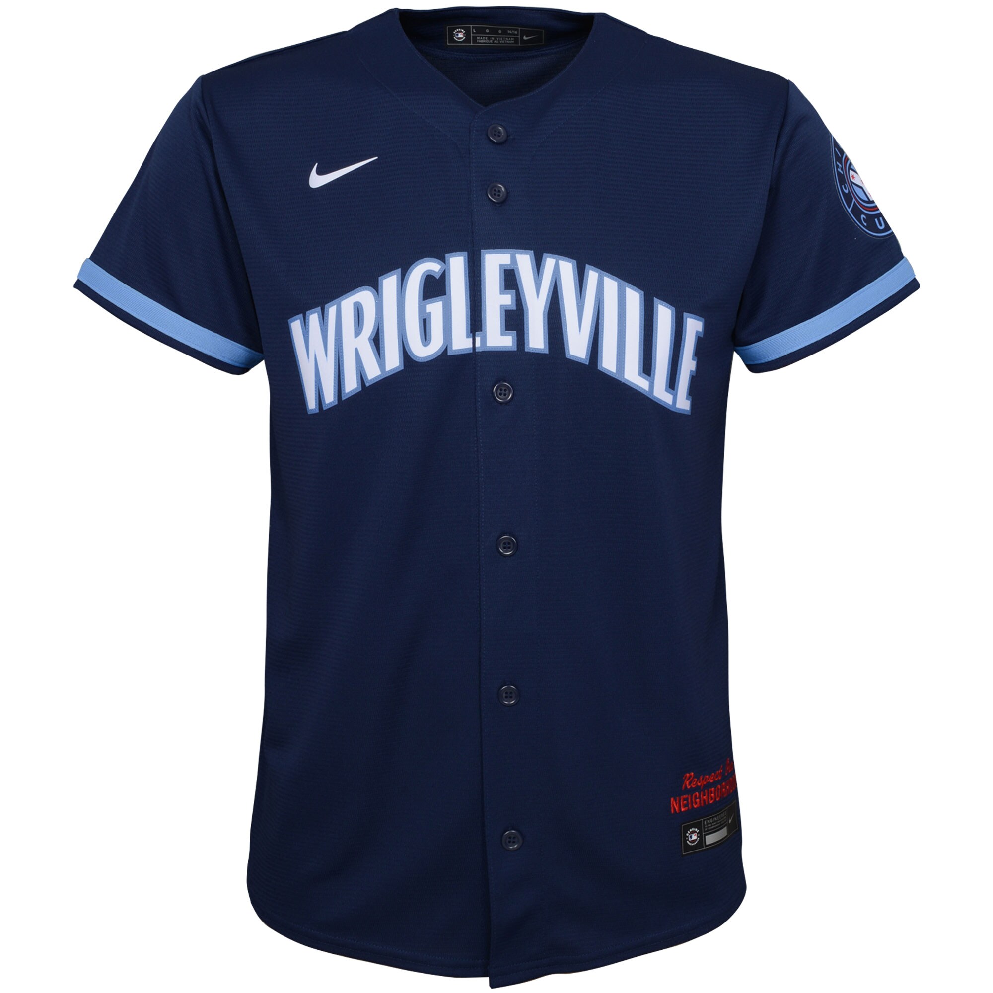 Alternative view of Preschool Chicago Cubs Seiya Suzuki Navy City Connect Script Player Baseball Jersey