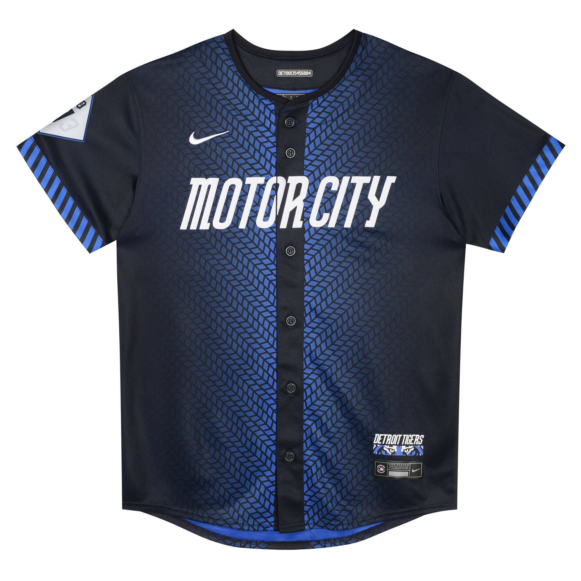 Alternative view of Preschool Detroit Tigers Javier Baez Navy 2024 City Connect Limited Baseball Jersey