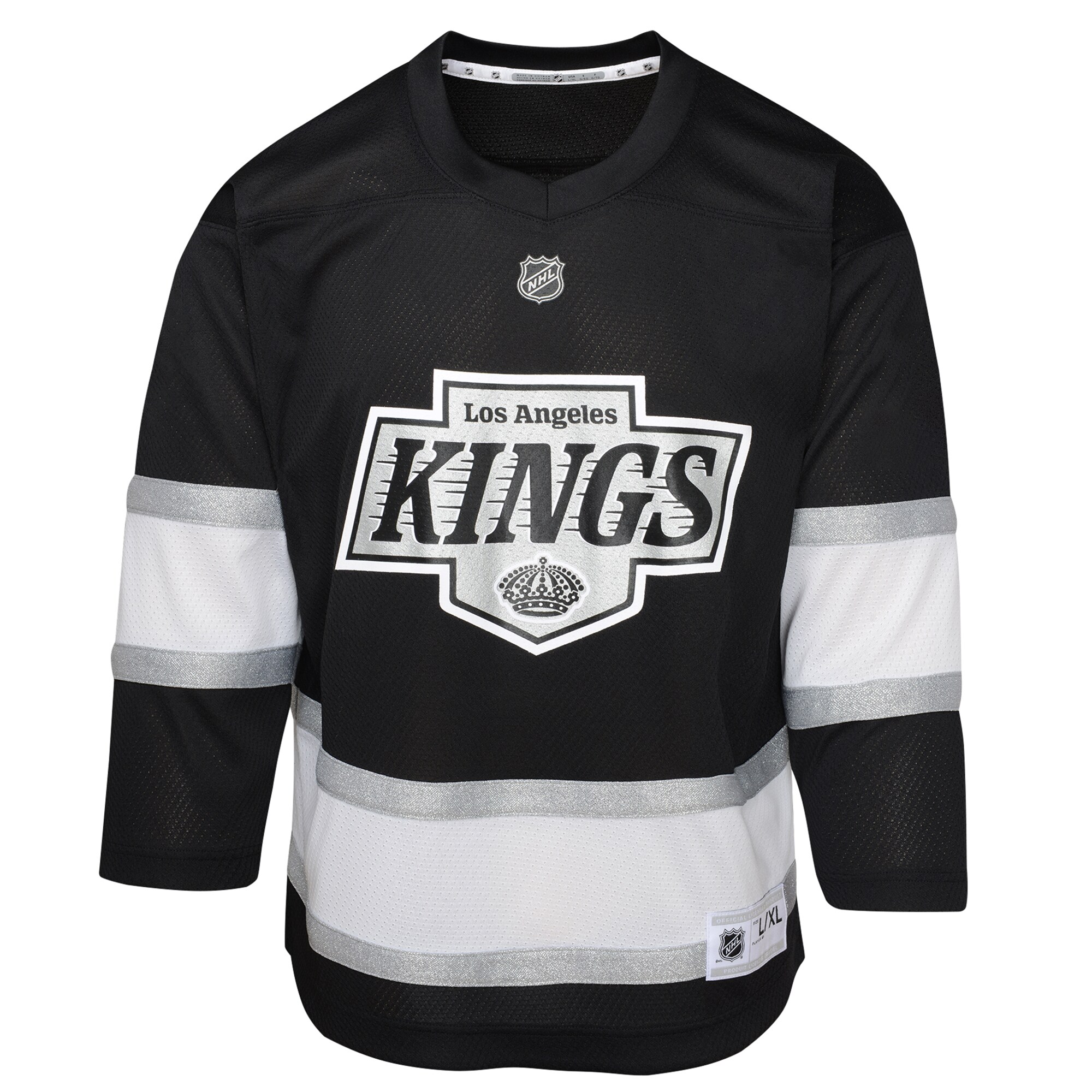 Alternative view of Preschool Los Angeles Kings Black Home Hockey Jersey - JS756 