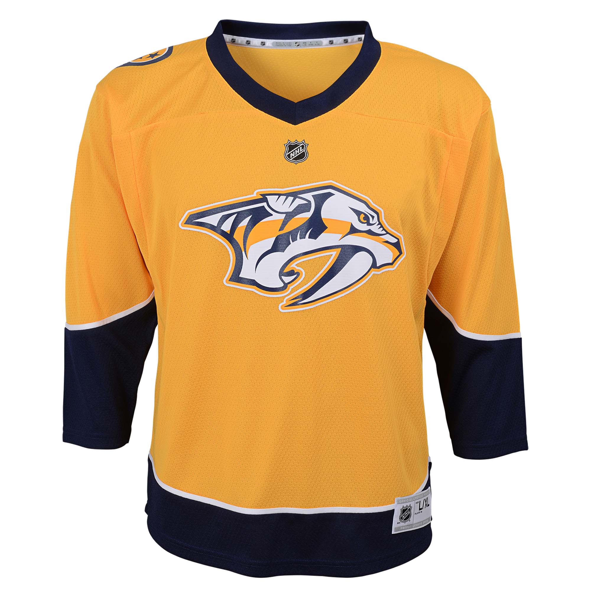 Alternative view of Preschool Nashville Predators Gold Home Hockey Jersey - JS767 