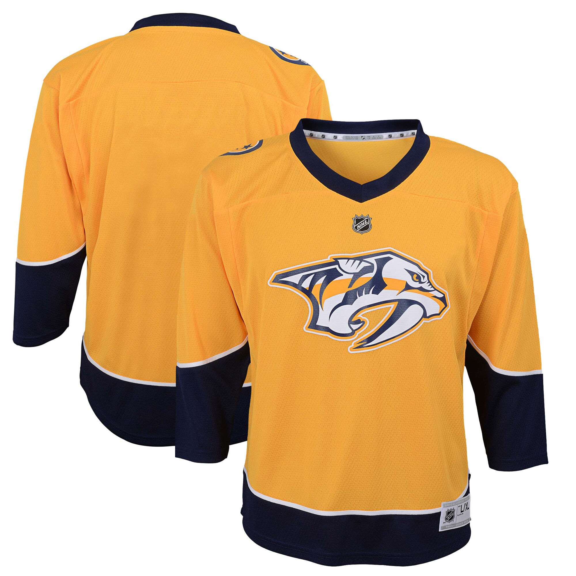 Preschool Nashville Predators Gold Home Hockey Jersey - JS767 