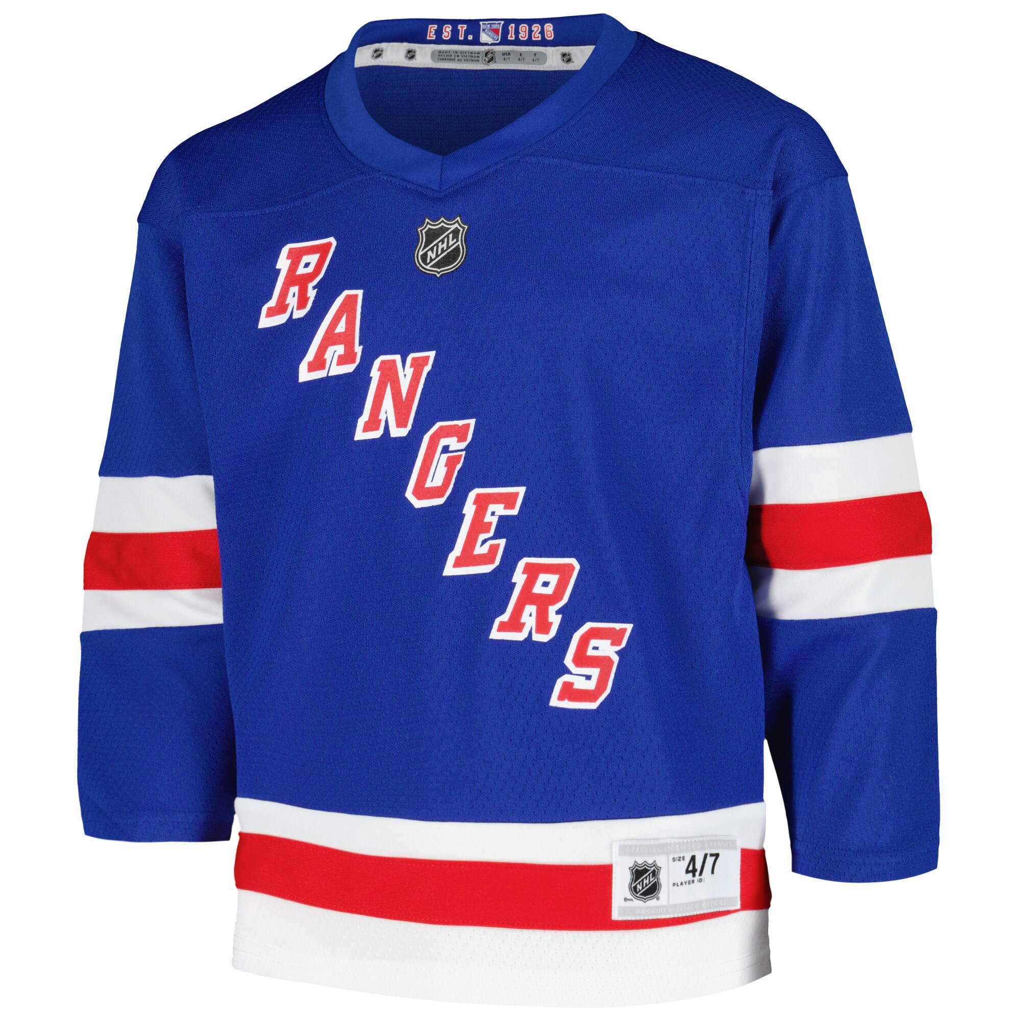 Alternative view of Preschool New York Rangers Mika Zibanejad Blue Home Player Hockey Jersey - JS352 