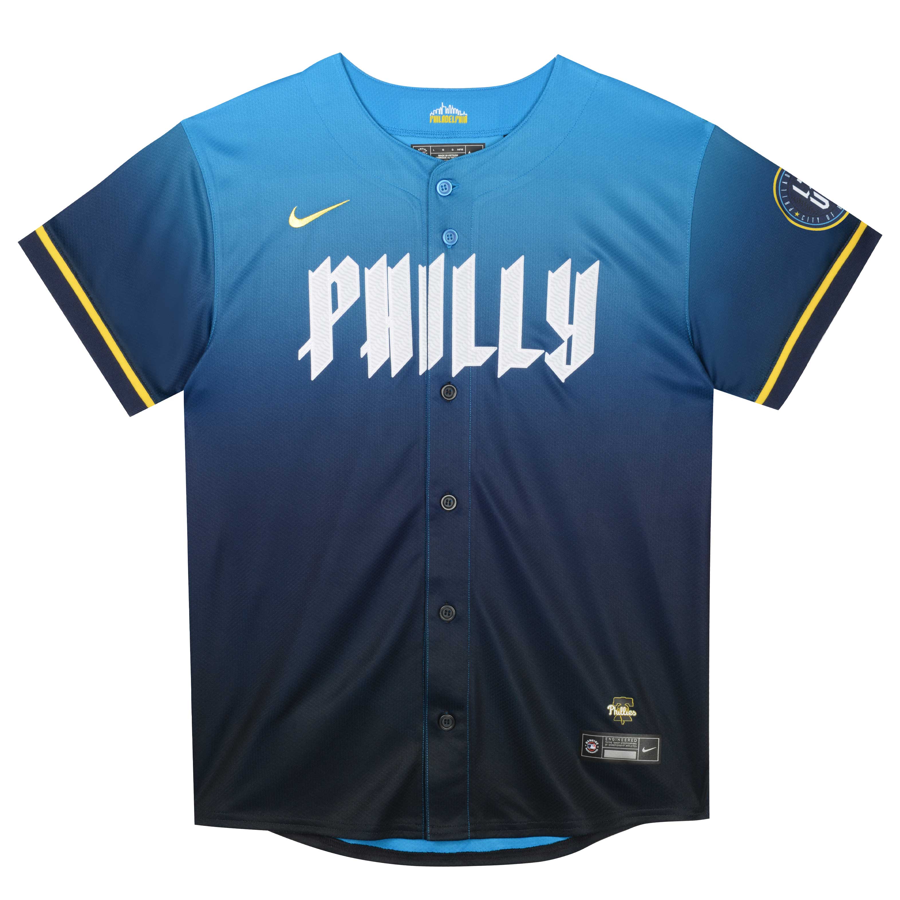 Alternative view of Preschool Philadelphia Phillies Zack Wheeler Blue 2024 City Connect Limited Player Baseball Jersey 