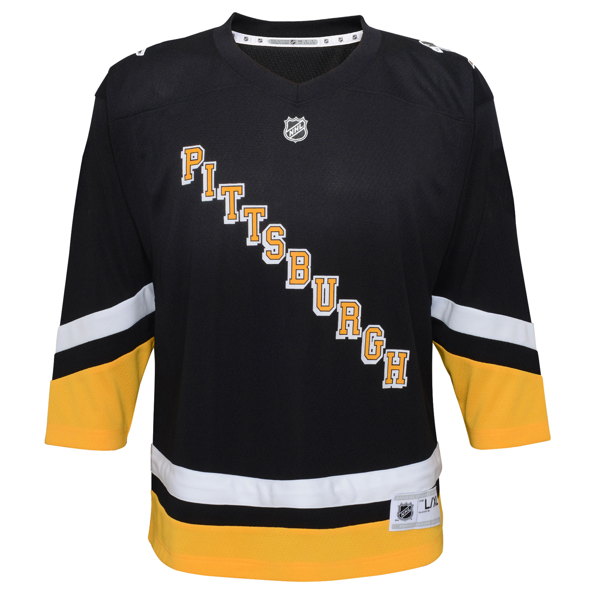 Alternative view of Preschool Pittsburgh Penguins Outerstuff Black 2021/22 Alternate Hockey Jersey - JS737 