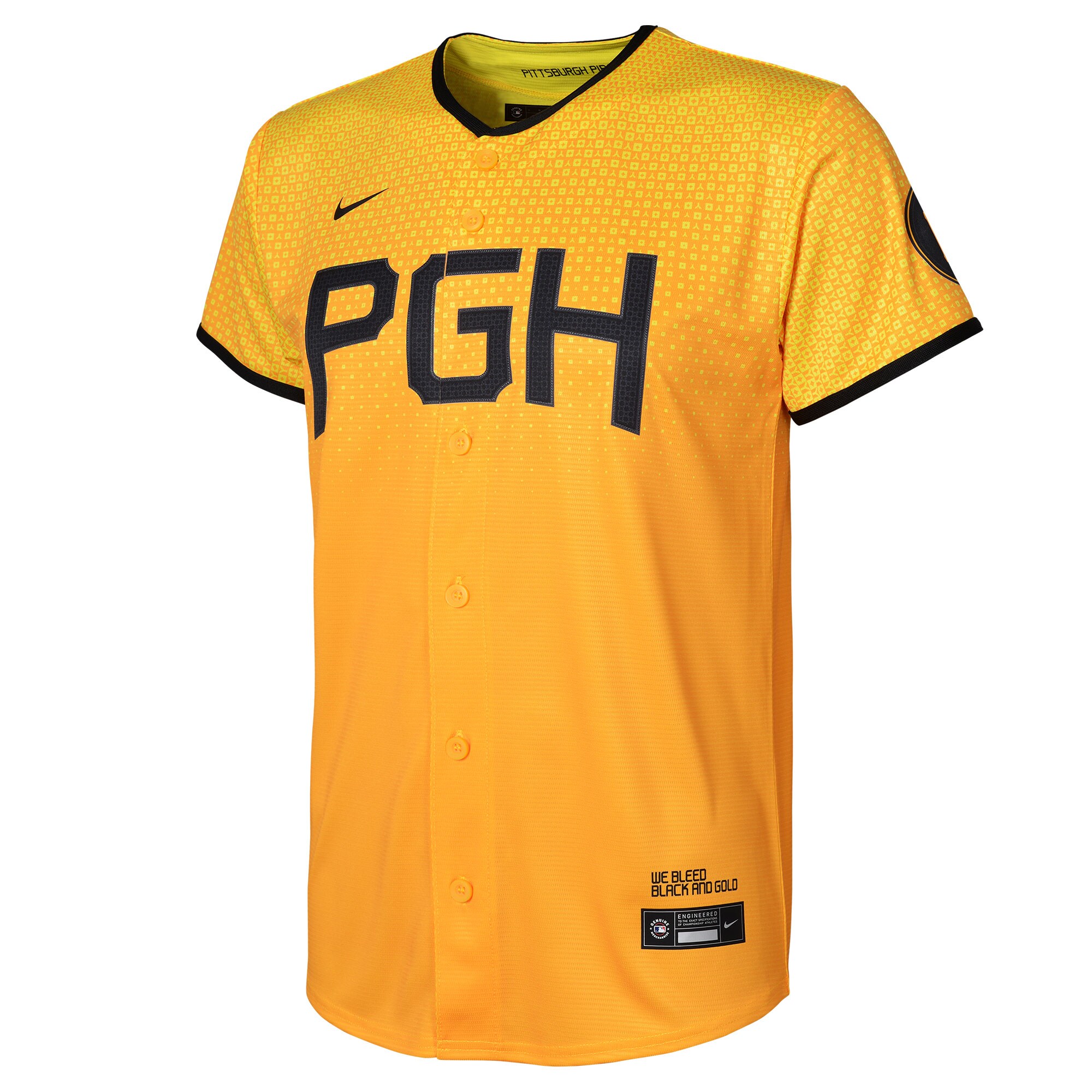 Alternative view of Preschool Pittsburgh Pirates Gold City Connect Jersey 