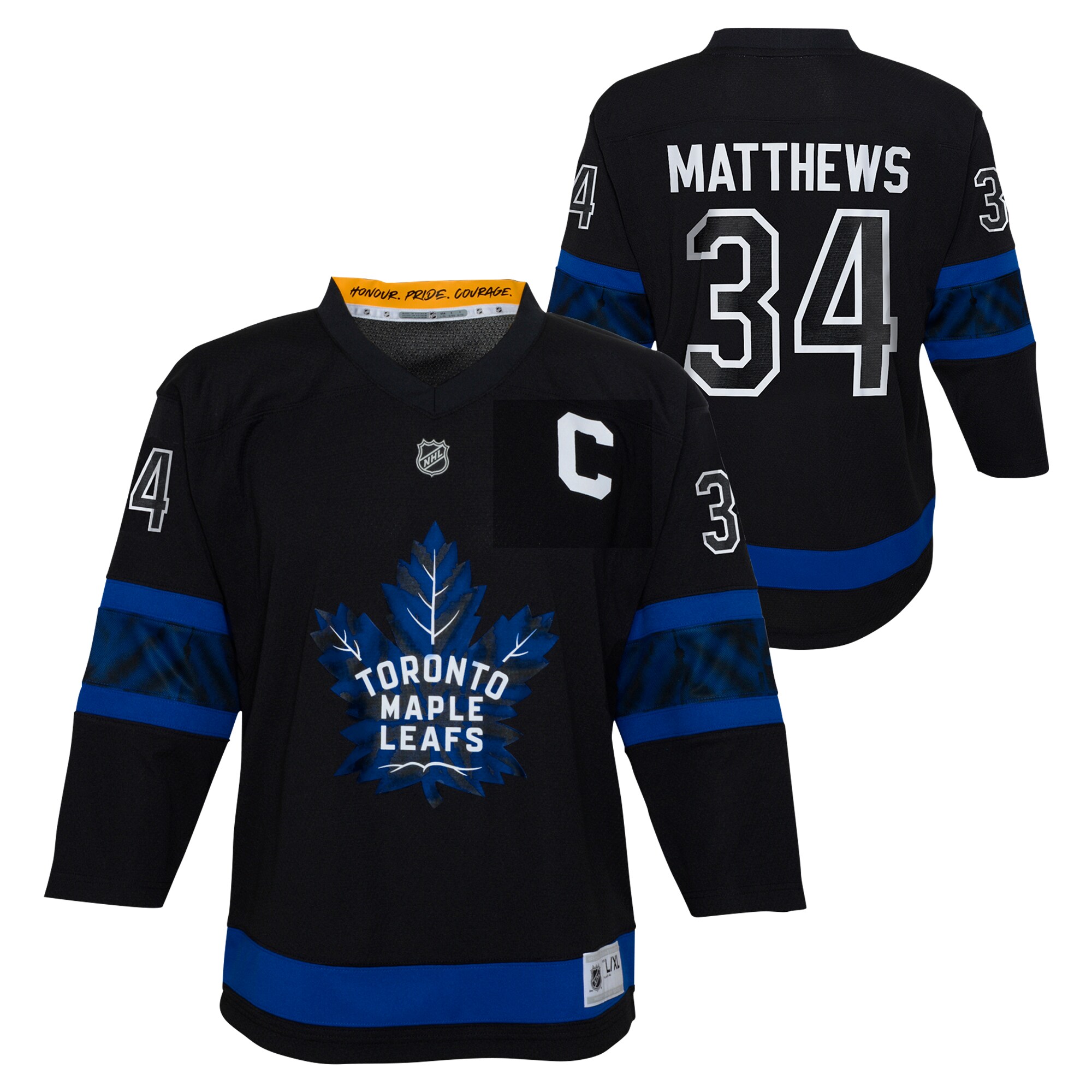 Preschool Toronto Maple Leafs Auston Matthews Black Player Hockey Jersey - JS922 