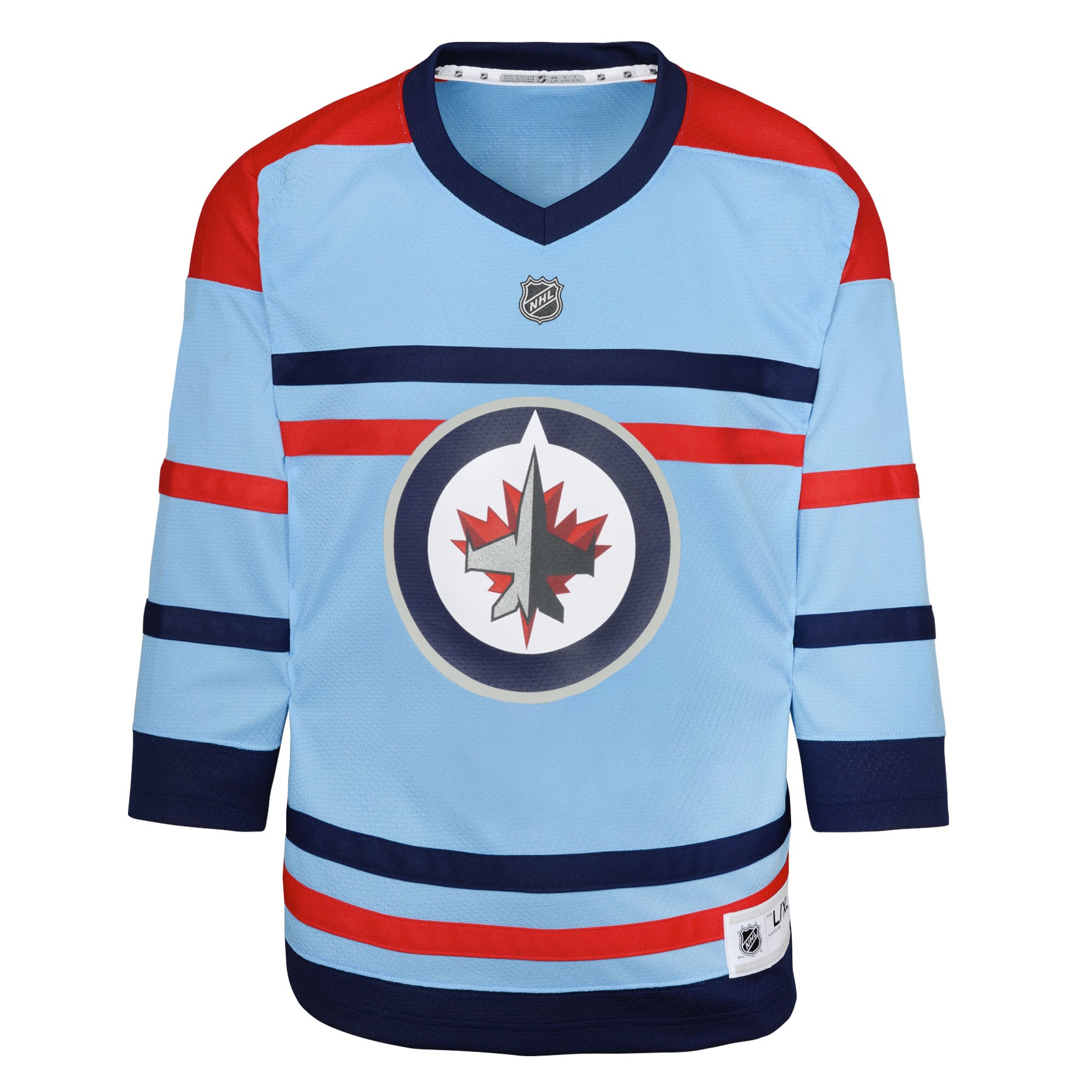 Alternative view of Preschool Winnipeg Jets Light Blue Anniversary Hockey Jersey - JS371 