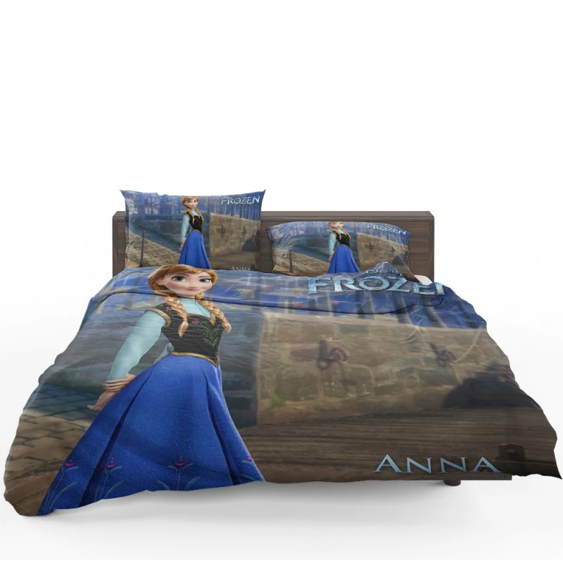 Princess Anna In Disney Frozen Movie Bedding Set - Custom Bedding Set