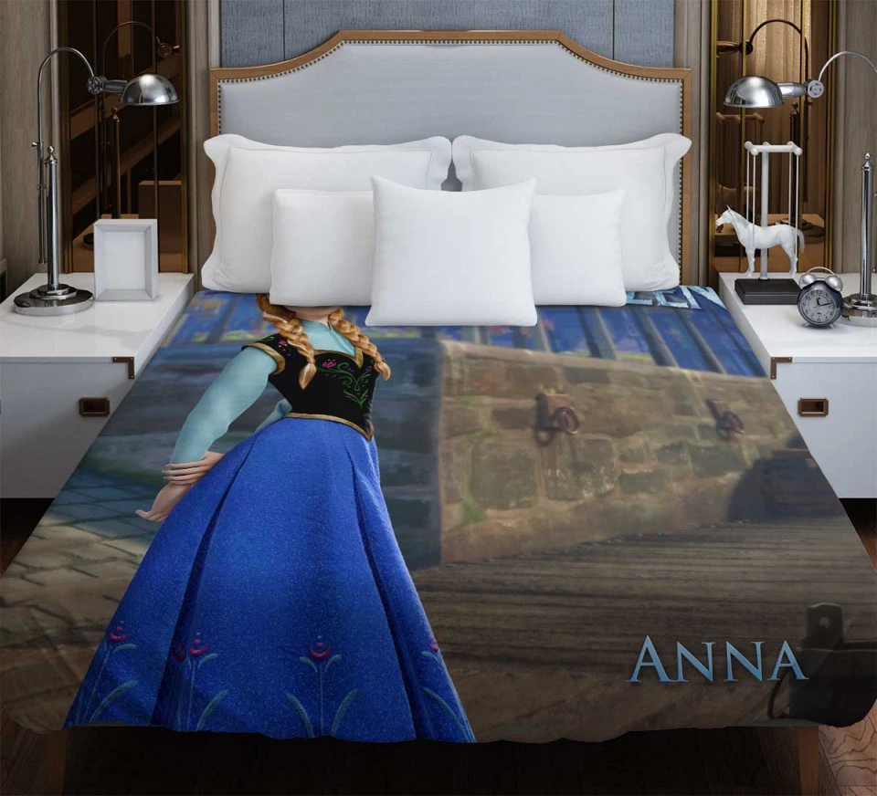 Princess Anna In Disney Frozen Movie Duvet Cover - Custom Bedding Set