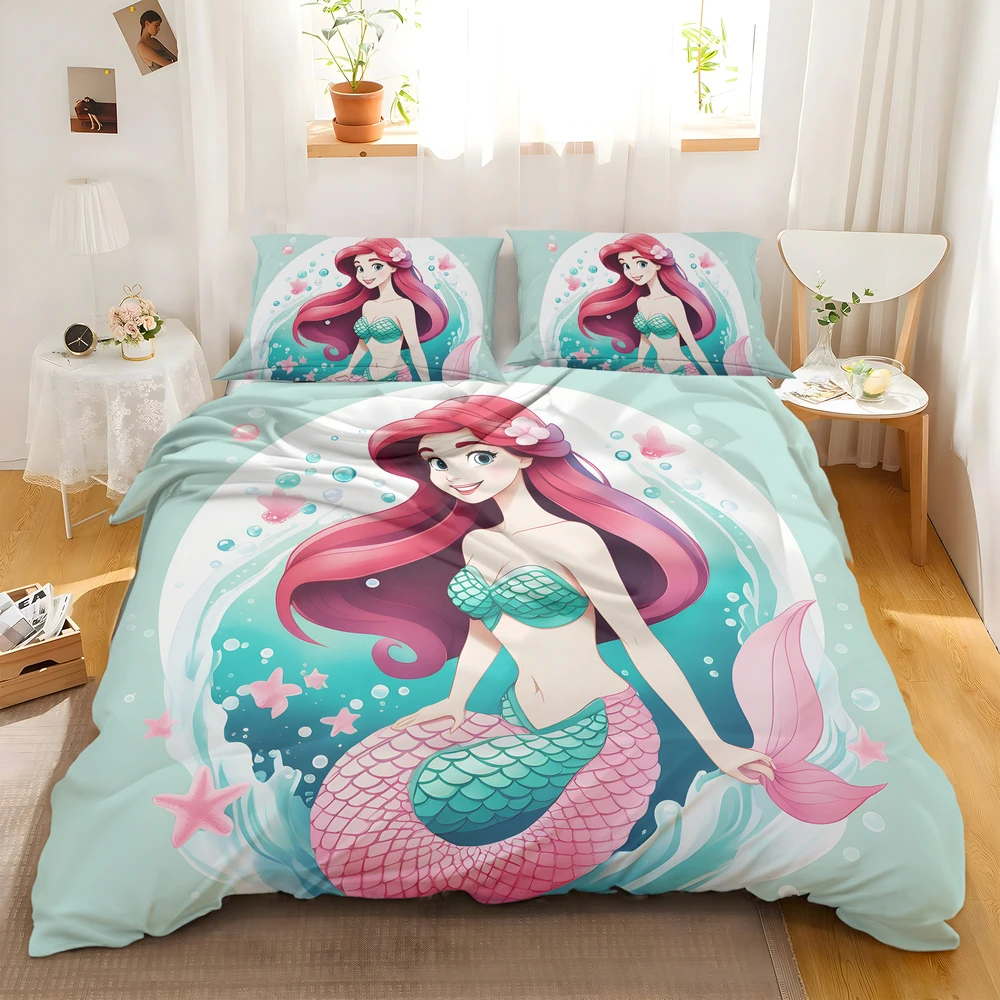 Alternative view of Princess Mermaid Comforter Set - Custom Bedding Set