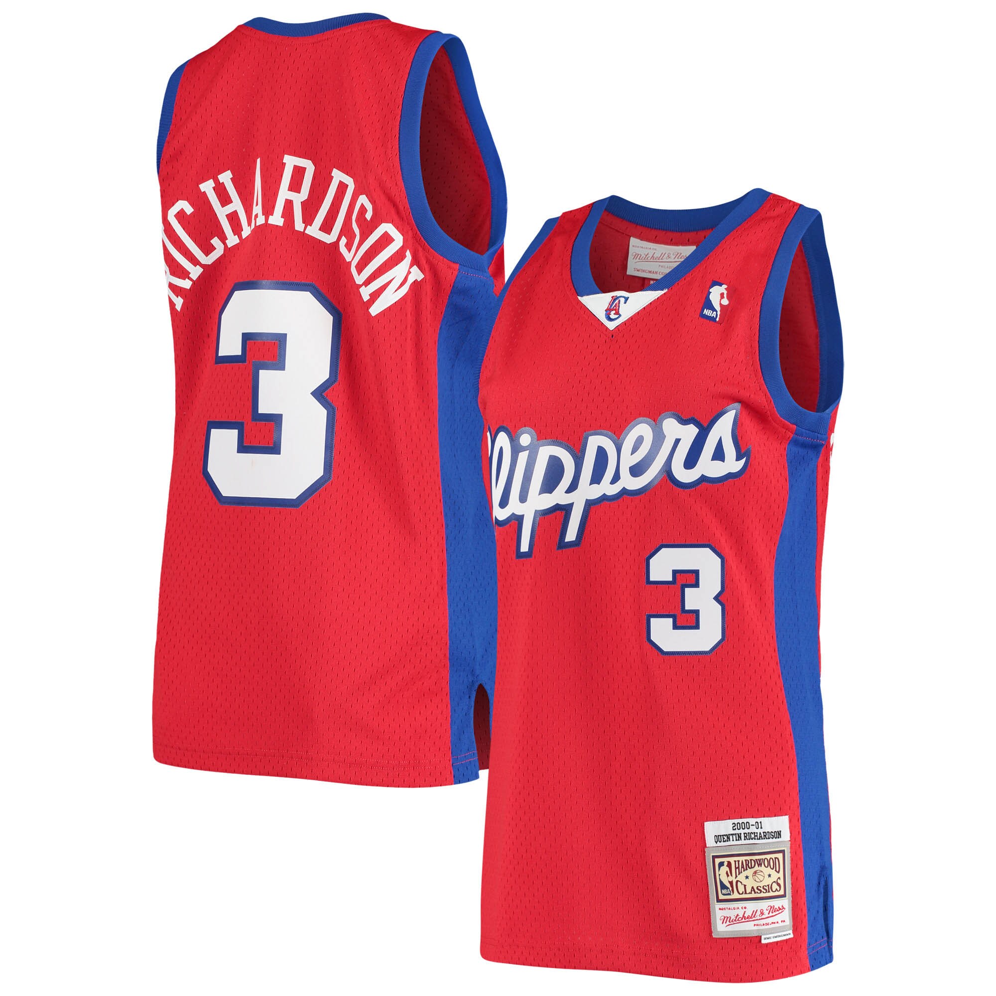 Quentin Richardson La Clippers Mitchell & Ness 2000/01 Hardwood Classics Swingman Basketball Jersey - Red