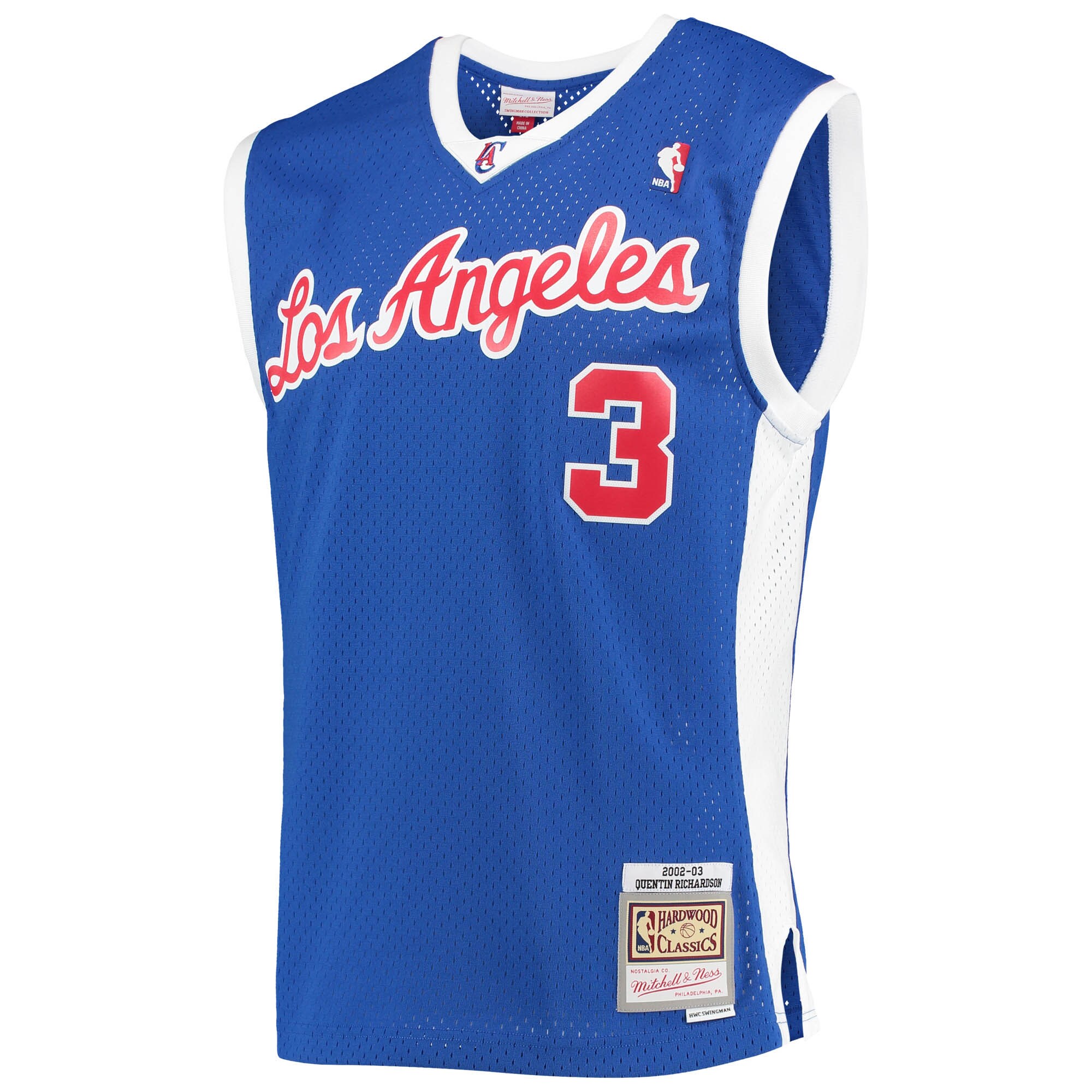 Alternative view of Quentin Richardson La Clippers Mitchell & Ness 2001/02 Hardwood Classics Swingman Basketball Jersey - Royal