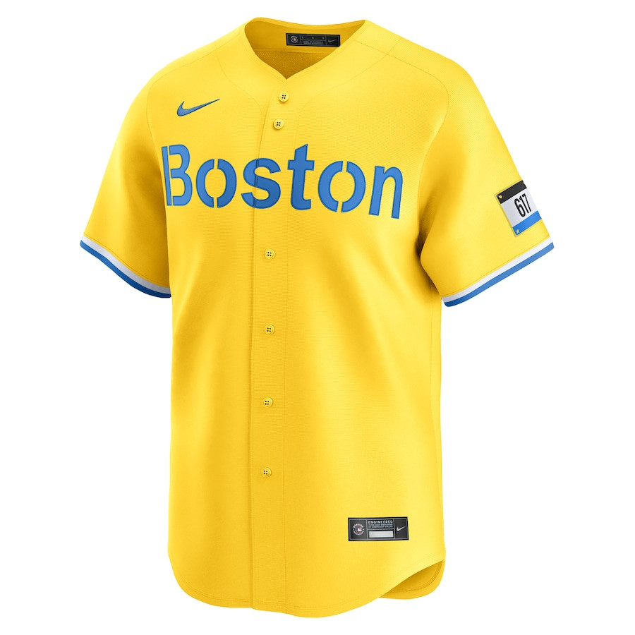 Alternative view of Rafael Devers 11 Boston Red Sox City Connect Limited Men Jersey - Gold