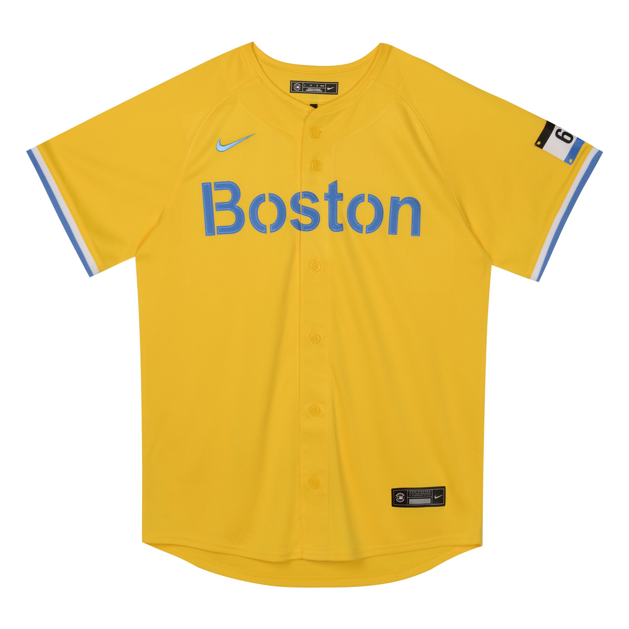 Alternative view of Rafael Devers Boston Red Sox Preschool City Connect Limited Player Baseball Jersey - Gold
