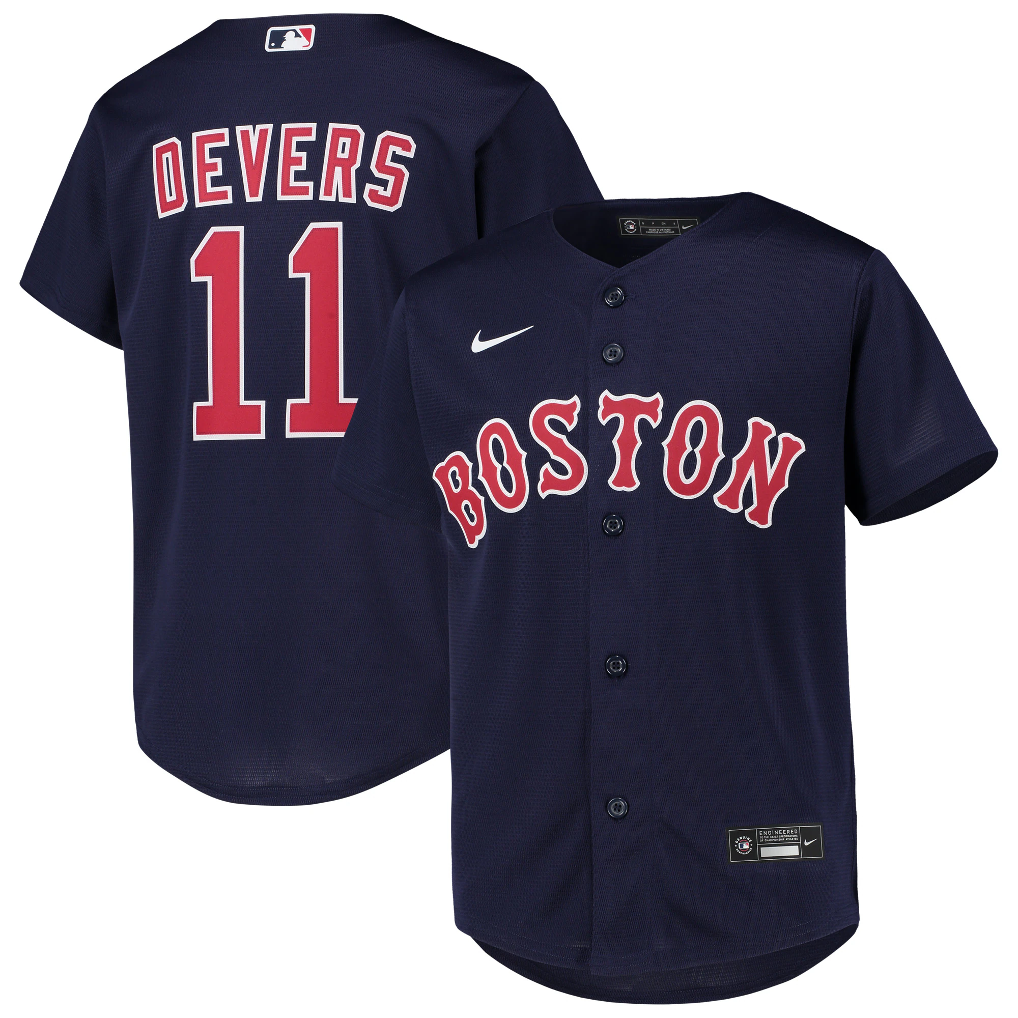 Rafael Devers Boston Red Sox Youth Alternate Replica Player Baseball Jersey - Navy