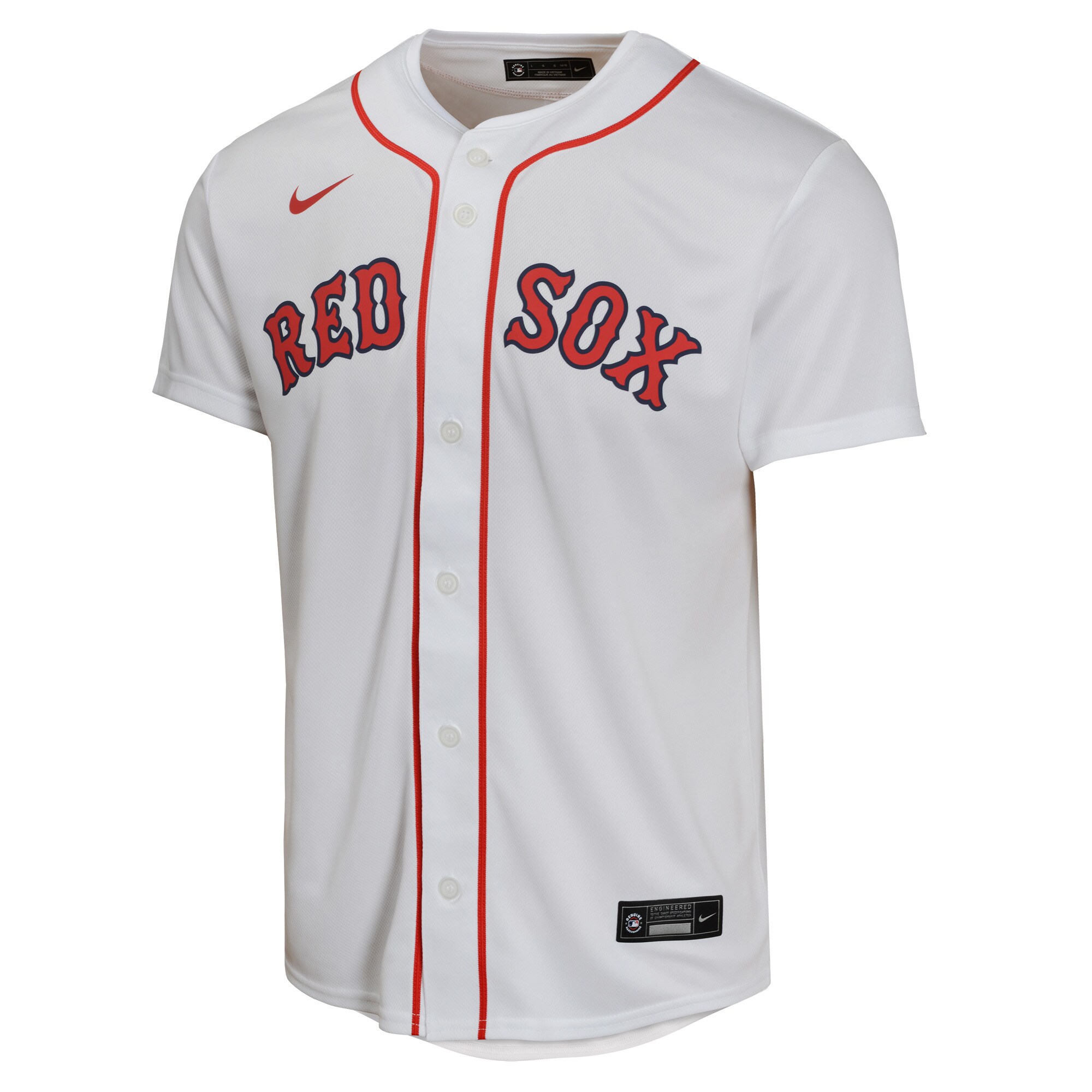 Alternative view of Rafael Devers Boston Red Sox Youth Home Game Player Baseball Jersey - White