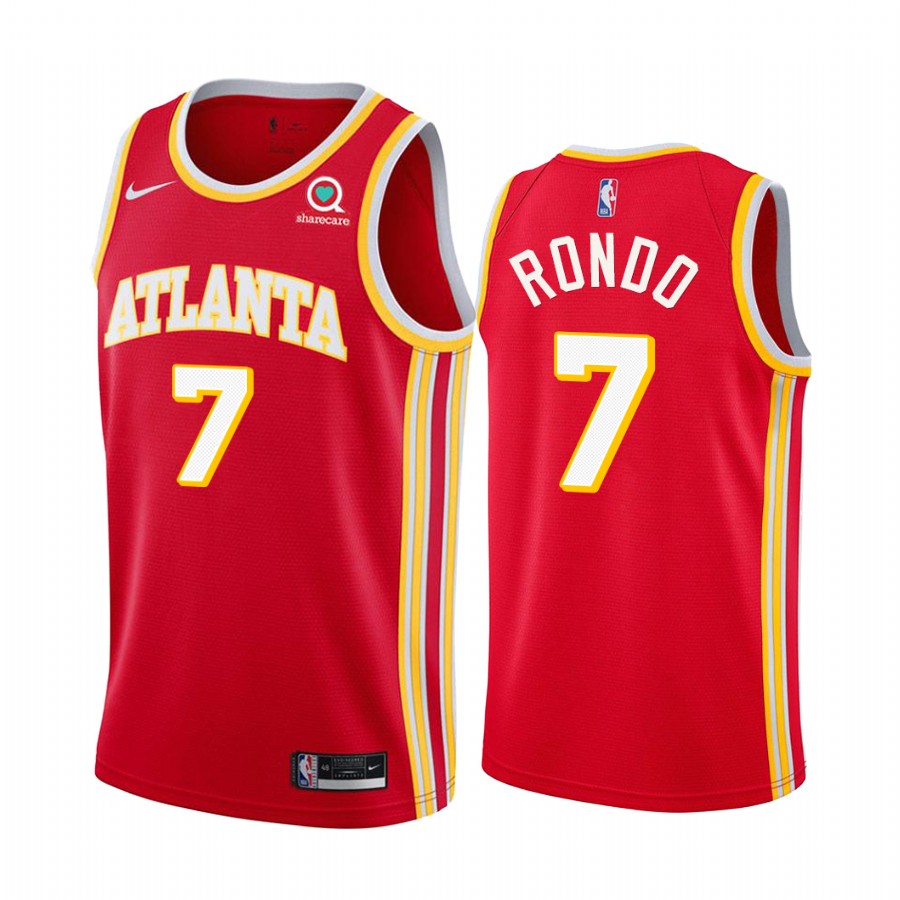 Rajon Rondo Atlanta Hawks 2020-21 Red Icon Basketball Jersey 2020 Trade