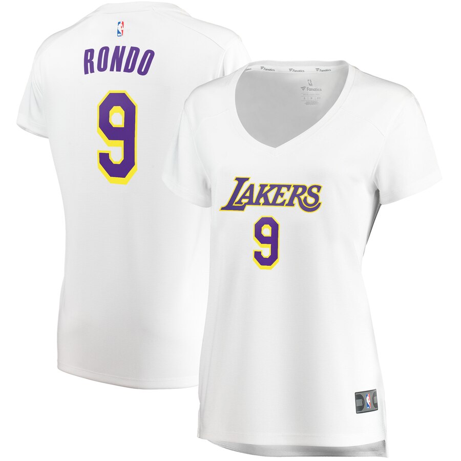 Rajon Rondo Los Angeles Lakers Fanatics Branded Women's Fast Break Replica Player Basketball Jersey - Association Edition - White