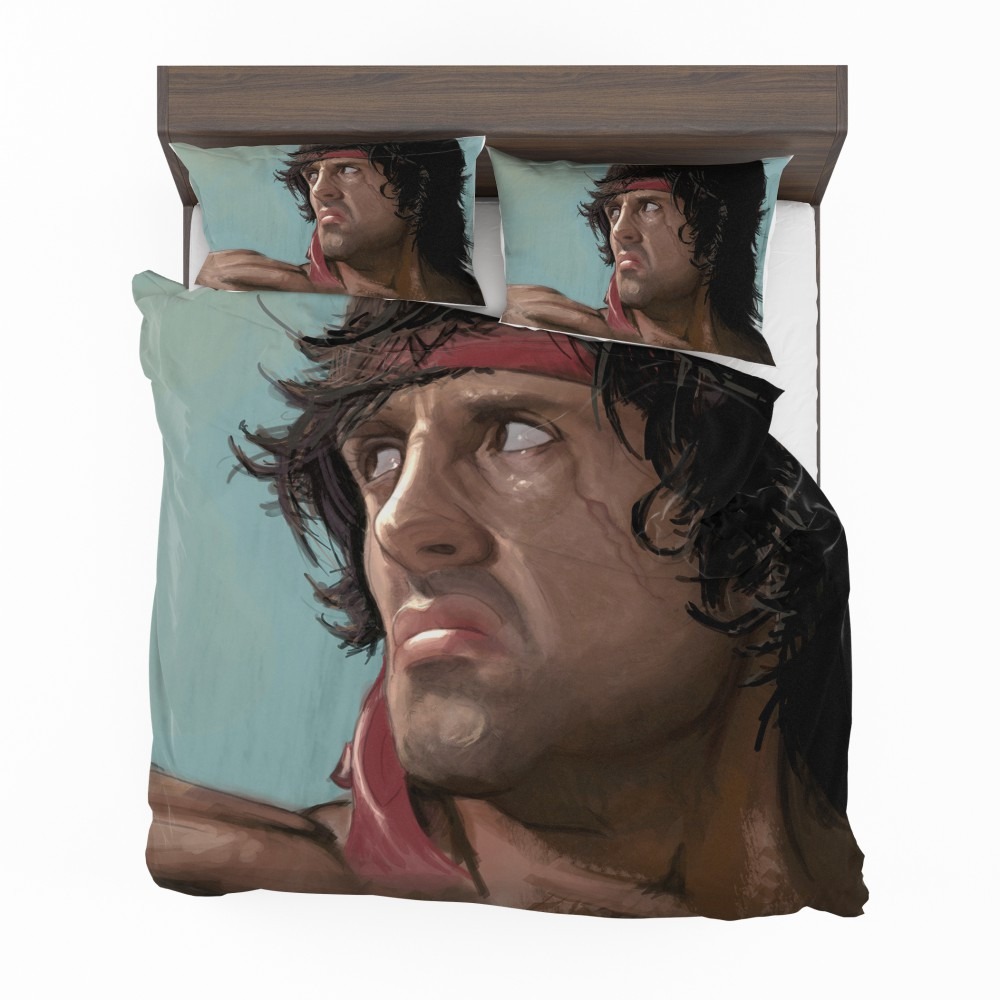 Alternative view of Rambo Movie Sylvester Stallone Bedding Set - Custom Bedding Set