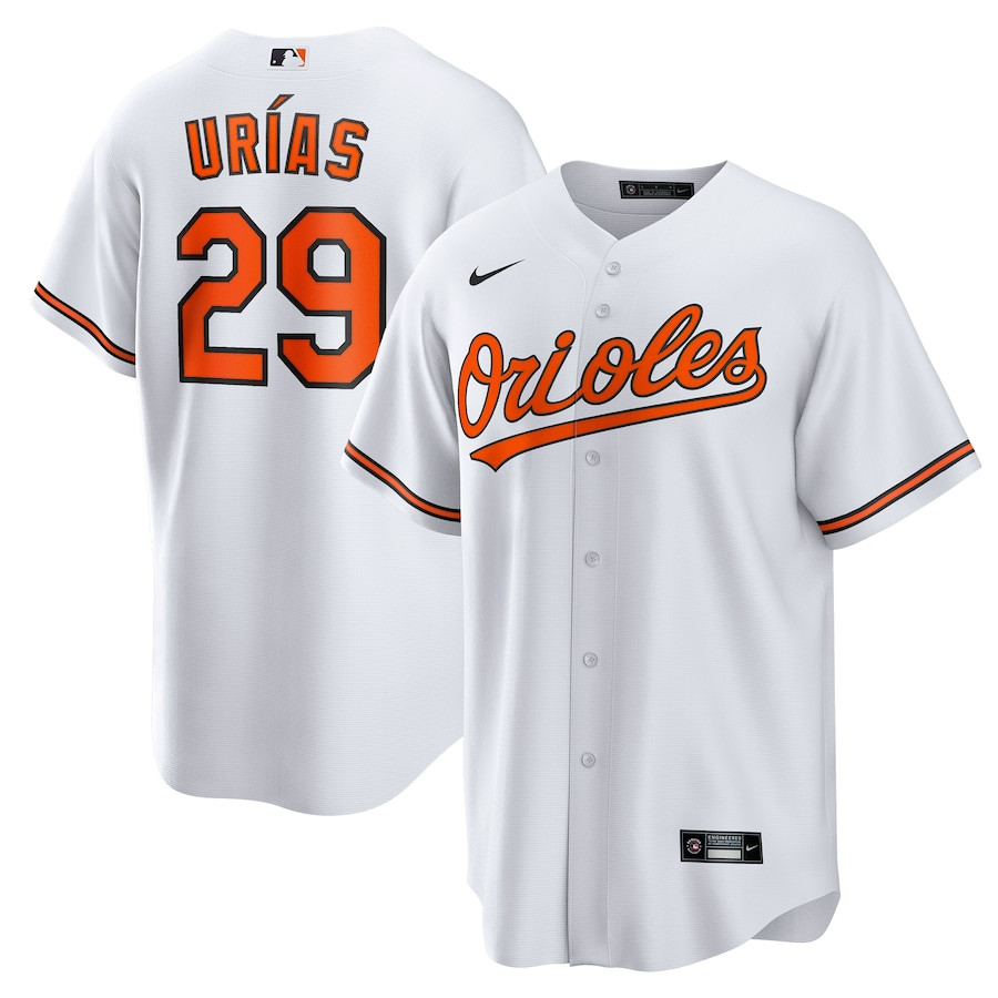 Ramón Urías 29 Baltimore Orioles Home Men Baseball Jersey - White