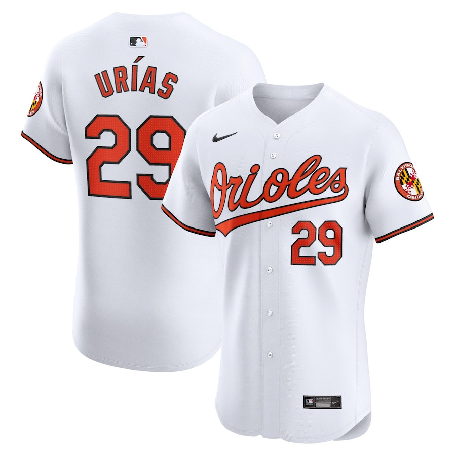 Ramon Urias 29 Baltimore Orioles Home Elite Player Men Baseball Jersey - White