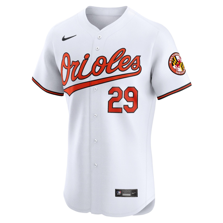 Alternative view of Ramon Urias 29 Baltimore Orioles Home Elite Player Men Baseball Jersey - White