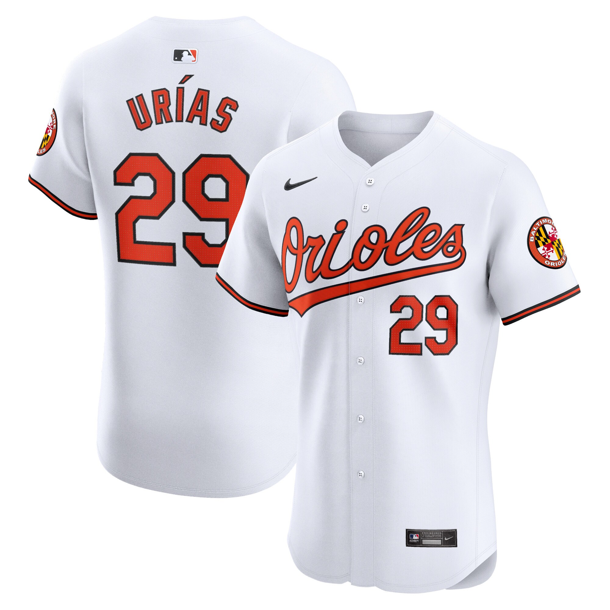 Ramon Urias Baltimore Orioles Home Elite Player Baseball Jersey - White