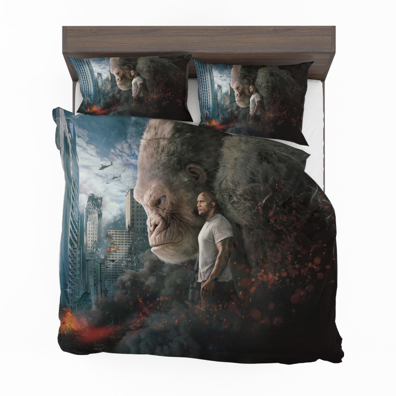 Alternative view of Rampage Dwayne Johnson Movie Bedding Set - Custom Bedding Set